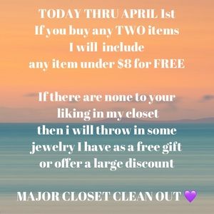 LAST DAY ‼️MAJOR CLOSET CLEANOUT OFFERS ‼️